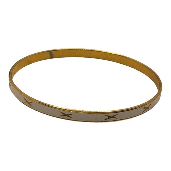 Vintage Comfortable Green And White Four Piece Metal Bracelet Set - Picture 5 of 6